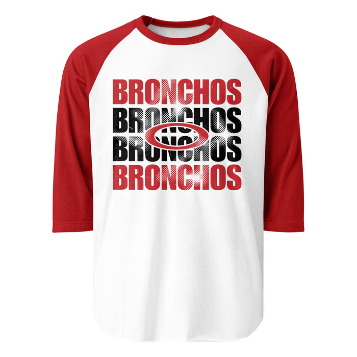 Odessa High School Bronchos Unisex 3/4 sleeve Raglan T-shirt 233