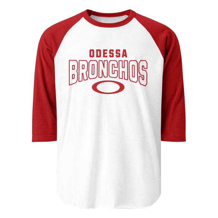 Odessa High School Bronchos Unisex 3/4 sleeve Raglan T-shirt 234