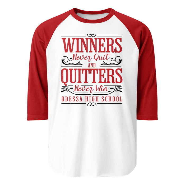 Odessa High School Bronchos Unisex 3/4 sleeve Raglan T-shirt 237
