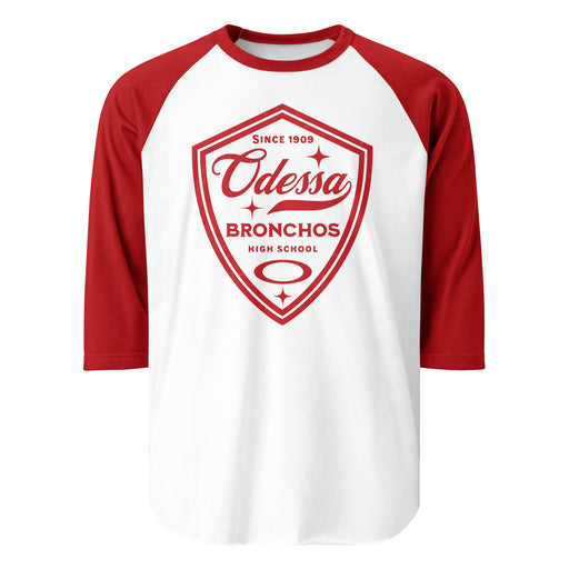Odessa High School Bronchos Unisex 3/4 sleeve Raglan T-shirt 225