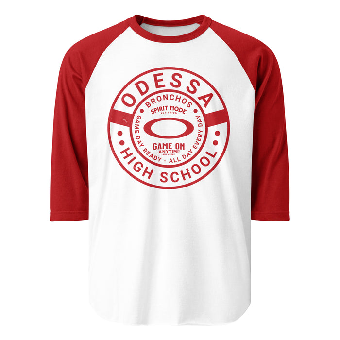 Odessa High School Bronchos Unisex 3/4 sleeve Raglan T-shirt 239