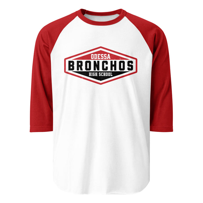 Odessa High School Bronchos Unisex 3/4 sleeve Raglan T-shirt 009
