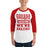 Man wearing Odessa High School Bronchos Unisex 3/4 sleeve Raglan T-shirt 231
