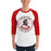 Man wearing Porter High School Spartans Unisex 3/4 Sleeve Raglan T-shirt 215