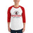 Man wearing Porter High School Spartans Unisex 3/4 Sleeve Raglan T-shirt 222