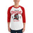 Man wearing Porter High School Spartans Unisex 3/4 Sleeve Raglan T-shirt 213