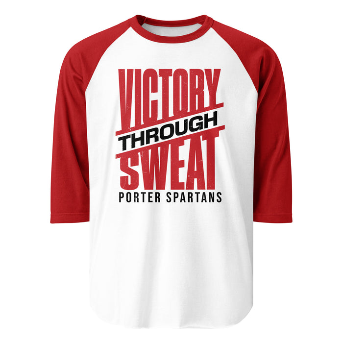 Porter High School Spartans Unisex 3/4 Sleeve Raglan T-shirt 241