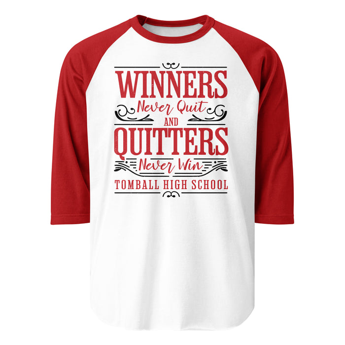 Tomball High School Cougars Unisex 3/4 sleeve Raglan T-shirt 237