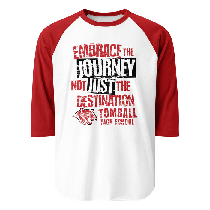Tomball High School Cougars Unisex 3/4 sleeve Raglan T-shirt 232
