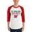 Man wearing The Woodlands High School Highlanders Unisex 3/4 sleeve Raglan T-shirt 003