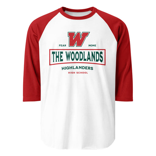 The Woodlands High School Highlanders Unisex 3/4 sleeve Raglan T-shirt 202