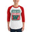 Man wearing The Woodlands High School Highlanders Unisex 3/4 sleeve Raglan T-shirt 001