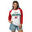 Woman wearing The Woodlands High School Highlanders Unisex 3/4 sleeve Raglan T-shirt 040