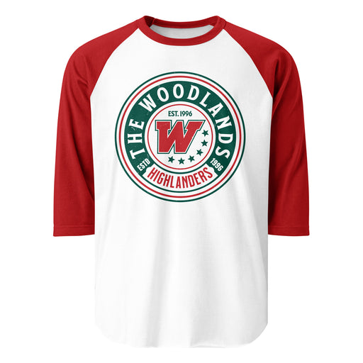 The Woodlands High School Highlanders Unisex 3/4 sleeve Raglan T-shirt 220