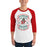 Man wearing The Woodlands High School Highlanders Unisex 3/4 sleeve Raglan T-shirt 207