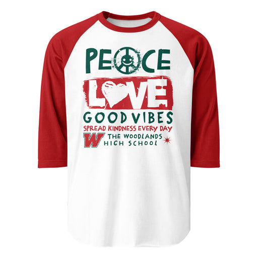The Woodlands High School Highlanders Unisex 3/4 sleeve Raglan T-shirt 240