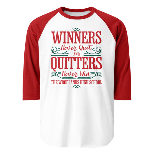 The Woodlands High School Highlanders Unisex 3/4 sleeve Raglan T-shirt 237