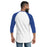 Back view of Grand Oaks High School Grizzlies Unisex 3/4 sleeve Raglan T-shirt 222