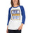 Woman wearing a Klein High School Bearkats Unisex 3/4 Sleeve Raglan T-shirt 01