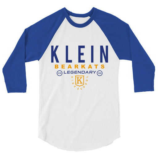 Klein High School Bearkats Unisex 3/4 Sleeve Raglan T-shirt 03