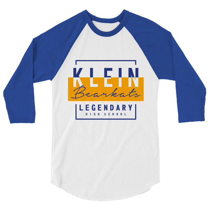 Klein High School Bearkats Unisex 3/4 Sleeve Raglan T-shirt 05