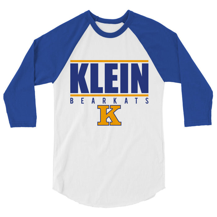 Klein High School Bearkats Unisex 3/4 Sleeve Raglan T-shirt 7