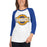 Woman wearing a Klein High School Bearkats Unisex 3/4 Sleeve Raglan T-shirt 11