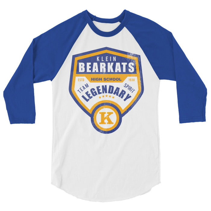 Klein High School Bearkats Unisex 3/4 Sleeve Raglan T-shirt 14