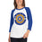 Woman wearing a Klein High School Bearkats Unisex 3/4 Sleeve Raglan T-shirt 20