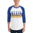 Man wearing a Klein High School Bearkats Unisex 3/4 Sleeve Raglan T-shirt 31