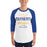 Man wearing a Klein High School Bearkats Unisex 3/4 Sleeve Raglan T-shirt 34