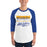 Man wearing a Klein High School Bearkats Unisex 3/4 Sleeve Raglan T-shirt 48