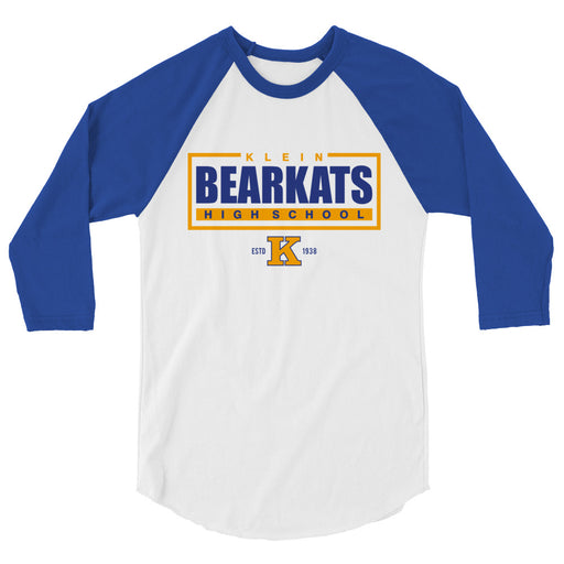 Klein High School Bearkats Unisex 3/4 Sleeve Raglan T-shirt 49