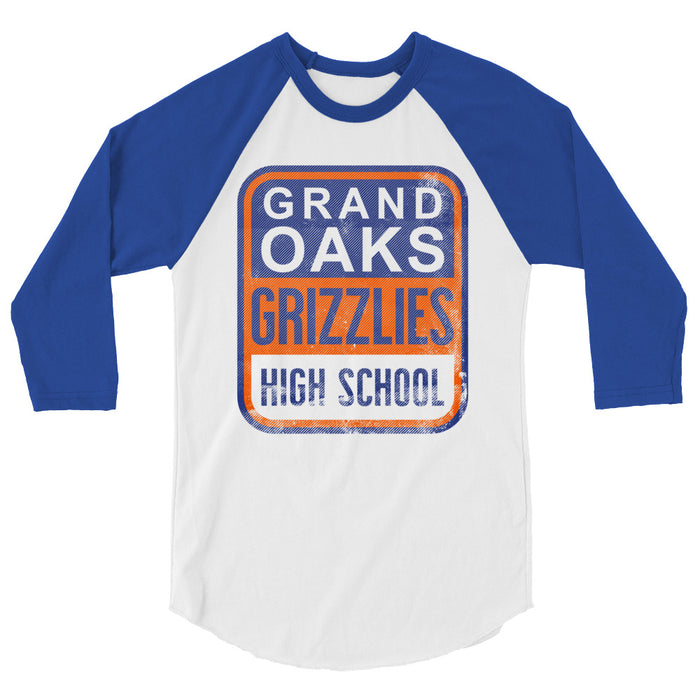 Grand Oaks High School Grizzlies Unisex 3/4 sleeve Raglan T-shirt 01