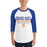 Man wearing a Grand Oaks High School Grizzlies Unisex 3/4 sleeve Raglan T-shirt 03