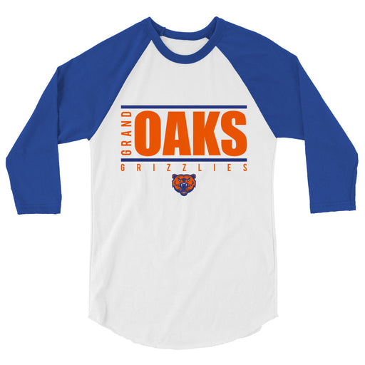 Grand Oaks High School Grizzlies Unisex 3/4 sleeve Raglan T-shirt 07