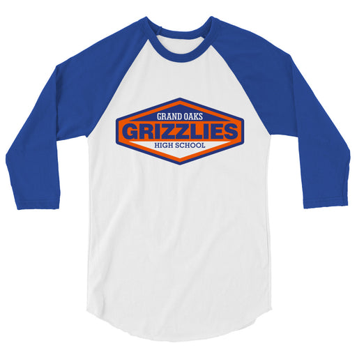 Grand Oaks High School Grizzlies Unisex 3/4 sleeve Raglan T-shirt 09