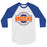 Grand Oaks High School Grizzlies Unisex 3/4 sleeve Raglan T-shirt 11