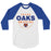 Grand Oaks High School Grizzlies Unisex 3/4 sleeve Raglan T-shirt 12