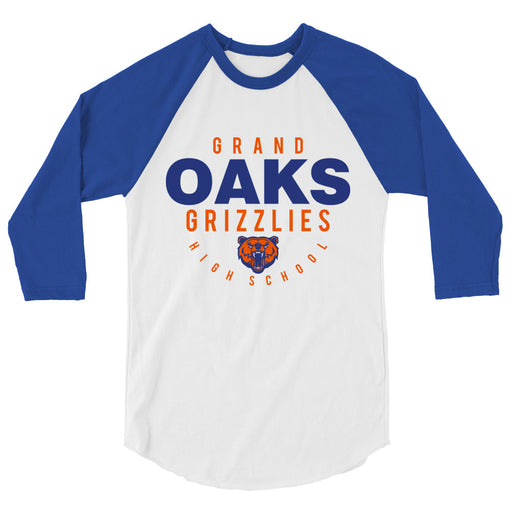 Grand Oaks High School Grizzlies Unisex 3/4 sleeve Raglan T-shirt 12