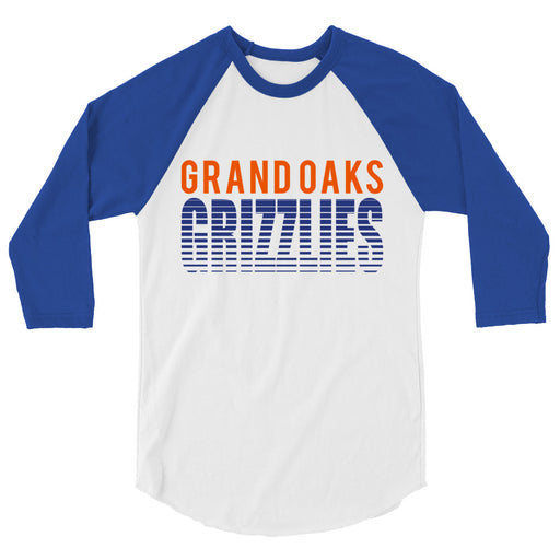 Grand Oaks High School Grizzlies Unisex 3/4 sleeve Raglan T-shirt 24