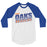 Grand Oaks High School Grizzlies Unisex 3/4 sleeve Raglan T-shirt 32