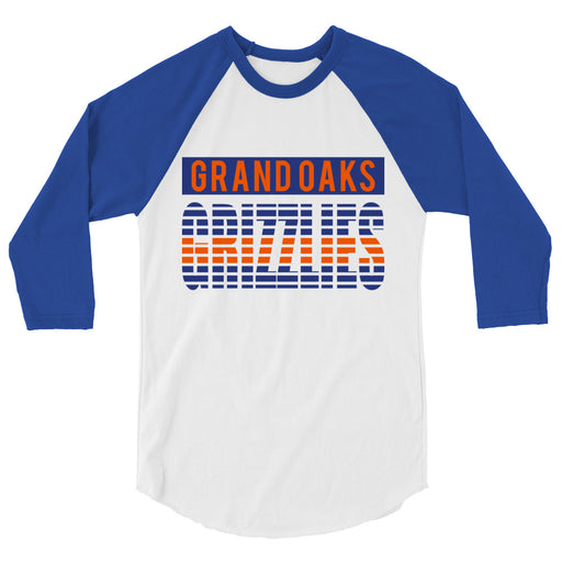 Grand Oaks High School Grizzlies Unisex 3/4 sleeve Raglan T-shirt 35