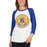 Woman wearing a Klein High School Bearkats Unisex 3/4 Sleeve Raglan T-shirt 204