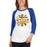 Woman wearing a Klein High School Bearkats Unisex 3/4 Sleeve Raglan T-shirt 210