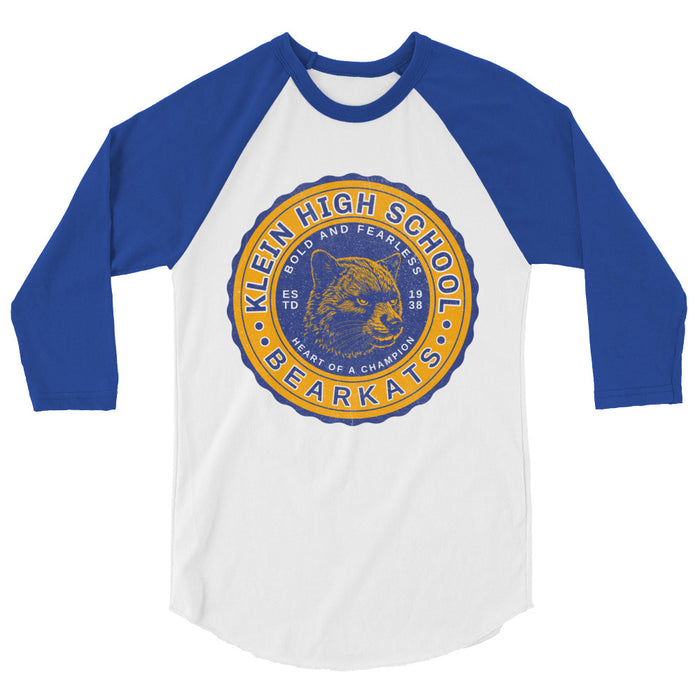 Klein High School Bearkats Unisex 3/4 Sleeve Raglan T-shirt 212