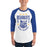 Man wearing a Klein High School Bearkats Unisex 3/4 Sleeve Raglan T-shirt 213