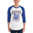 Man wearing a Klein High School Bearkats Unisex 3/4 Sleeve Raglan T-shirt 216