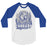 Cypress Creek High School Cougars Unisex 3/4 sleeve Raglan T-shirt 202