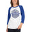 Woman wearing Cypress Creek High School Cougars Unisex 3/4 sleeve Raglan T-shirt 205